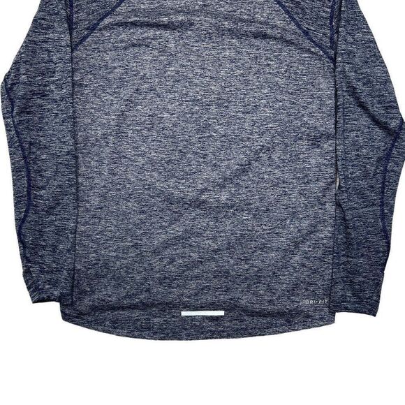 Nike Dri-Fit Men's Heather Blue 1/4 Zip Running Pullover - Picture 7 of 12